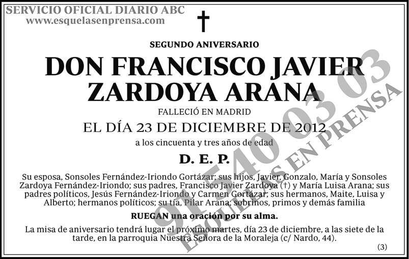 Francisco Javier Zardoya Arana